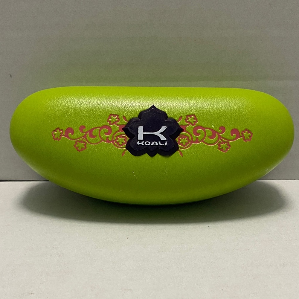 Koali Green Hard Clam Shell Eyeglass Case‎ With Reusable Cleaning Cloth